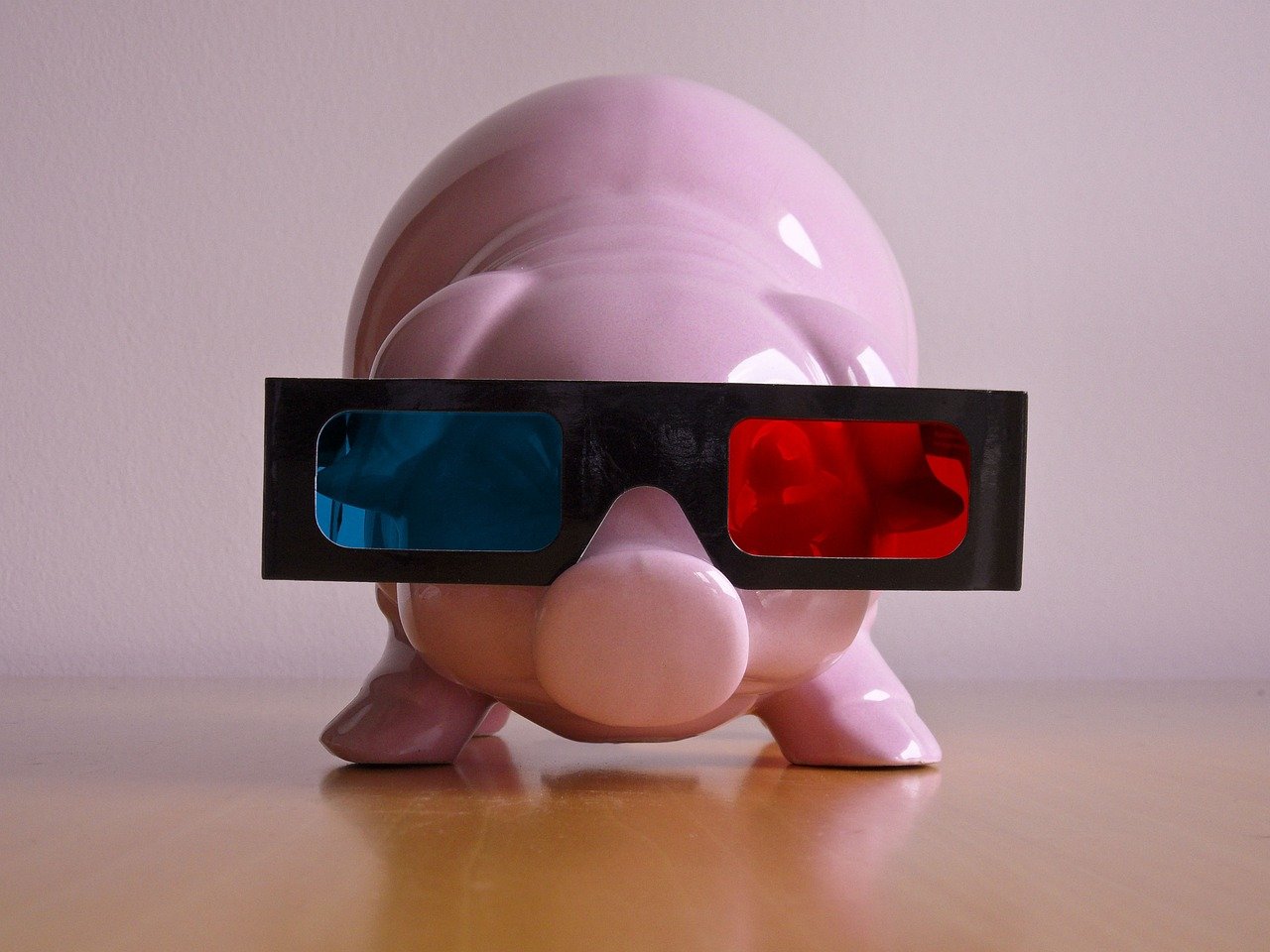 piglet, 3 dimensional, glasses