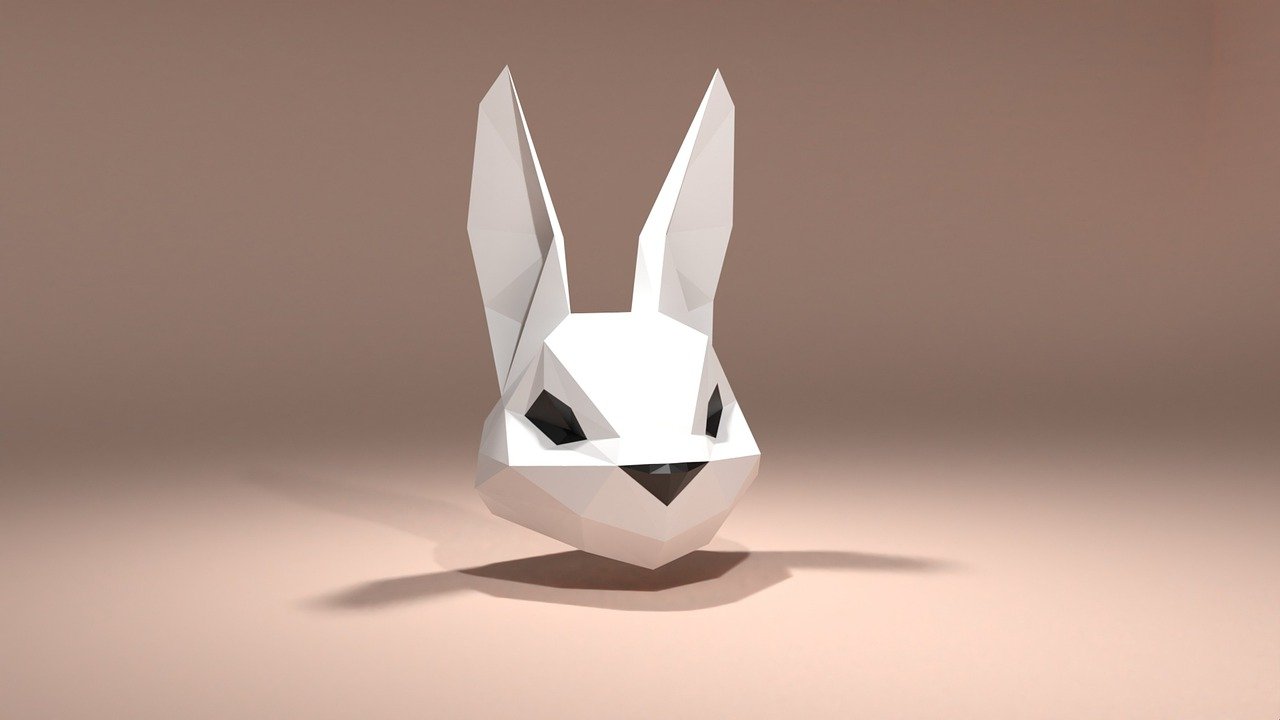 rabbit, easter, lowpoly