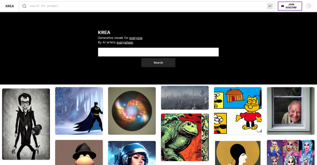 Krea #prompts #search engine